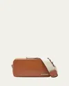 Jacquemus Men's Le Cuerda Horizontal Leather Crossbody Bag In Light Brown