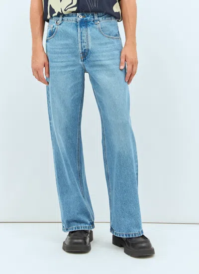 Jacquemus Men Le De-nimes Large Jeans In Blue