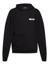 Jacquemus Cotton Fabric Hoodie With Long Sleeves In Black