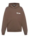 Jacquemus Gros Grain Hooded Sweatshirt In Brown