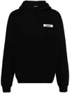 Jacquemus Gros-grain Hoodie In Black
