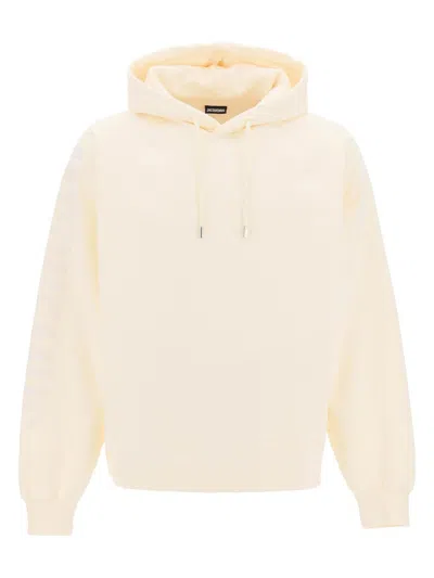 Jacquemus Men's 'le Hoodie Typo' Hoodie In Neutro