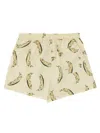 Jacquemus Le Maillot Puntini Yellow Swimsuit With Elastic Waist And All-over Print In Tech Fabric Man In Cream