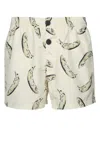Jacquemus Le Maillot Puntini Yellow Swimsuit With Elastic Waist And All-over Print In Tech Fabric Man In White