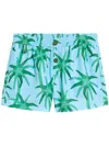 Jacquemus Le Maillot Puntini Light Blue Swimsuit With Elastic Waist And All-over Print In Tech Fabric Man In Multicolor