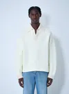 Jacquemus Ribbed Collar Long Sleeves Sweater In White