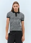 Jacquemus Gray La Casa 'le Polo Zebra' Polo In Black