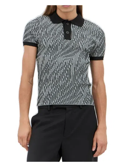 Jacquemus Polo Shirt With Lapel Short Sleeve In Black