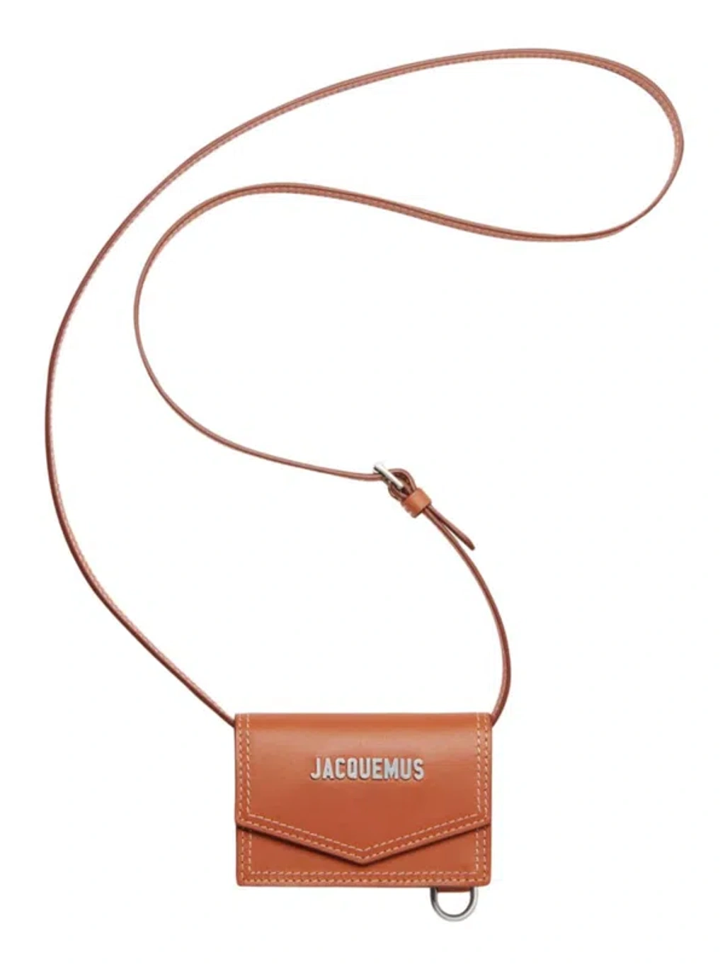 ○★新品未使用　JACQUEMUS　ストラップジップ小銭入れ　ブラウン Jacquemus Men's Le Porte Azur Envelope Mini Bag In Light Brown