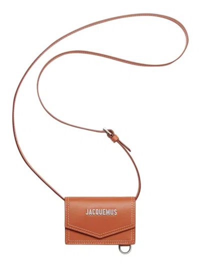 Jacquemus Men's Le Porte Azur Envelope Mini Bag In Light Brown