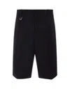 Jacquemus Tailored Bermuda Shorts In Wool In Black