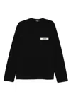Jacquemus Long Sleeve Crew Neck T-shirt In Black