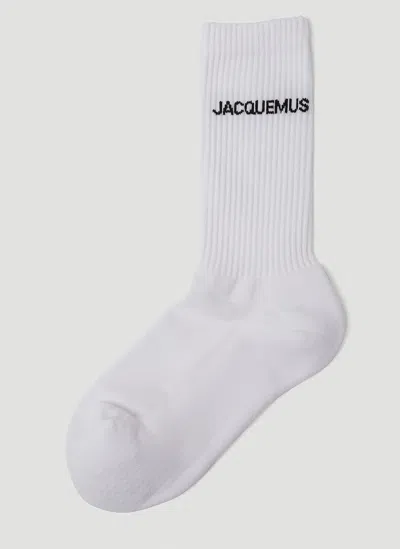 Jacquemus Men Les Chaussettes Socks In White