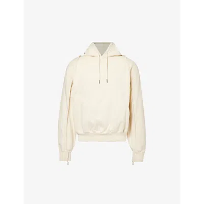 Jacquemus Mens Light Beige Le Sweatshirt Brand-embroidered Organic Cotton-jersey Hoody