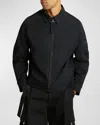 Jacquemus Black Zip-up Jacket With Tonal Logo Embroidery In Polyamide Man In Black