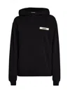 Jacquemus Cotton Fabric Hoodie With Long Sleeves In Black