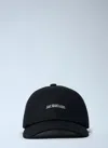 Jacquemus Men Logo Motif Baseball Cap In Black