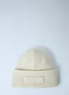 Jacquemus Men Logo Motif Beanie Hat In Neutral