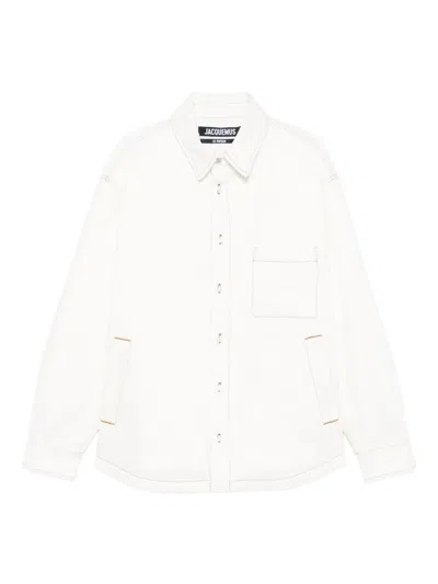 Jacquemus Men's Mini Chemise Bouthenger Shirt In White