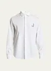 Jacquemus Embroidered Collared Long-sleeve Shirt In 1ht - Fw24 Print