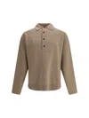 Jacquemus Men Nude Sweater In Merino Wool In Brown