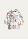 Jacquemus La Chemise Simon Printed Cotton Shirt In 1hi - Print Capri