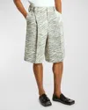 Jacquemus Le Short Navega Shorts In Jacquard Mottled Zebra