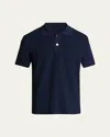 Jacquemus Short Sleeve Knit Polo With Classic Collar In Dark Navy