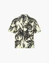 Jacquemus La Chemise Floral-print Relaxed-fit Cotton Shirt In Prt Foliage Black/yellow