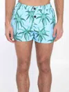 Jacquemus Le Maillot Puntini Light Blue Swimsuit With Elastic Waist And All-over Print In Tech Fabric Man