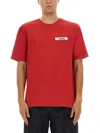 Jacquemus Round Neck Short Sleeve T-shirt In Red