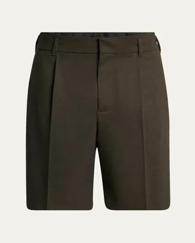 Jacquemus Men's Relaxed Single-pleated Shorts In Brown