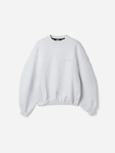Jacquemus Long-sleeved Sweatshirt In Gray