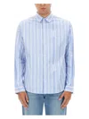 Jacquemus La Chemise Simon Logo Striped Shirt In Azure