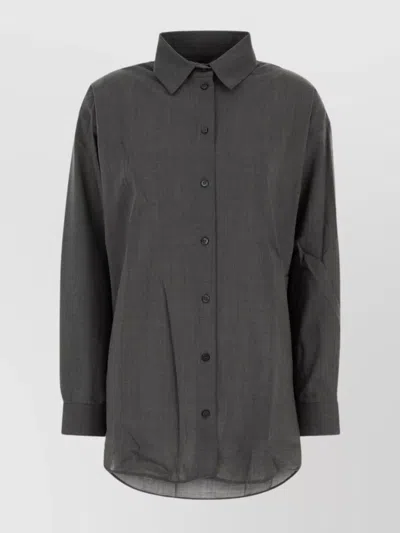 Jacquemus Wool Shirt In Gray