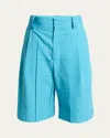 Jacquemus The Navega Shorts In 340 - Turquoise