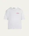 Jacquemus Mens Station Patch White Stazione Brand-patch Cotton-jersey T-shirt In White