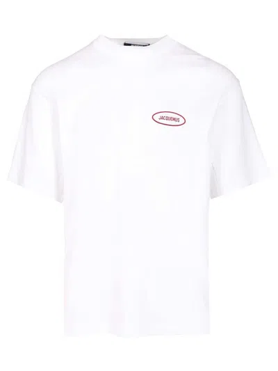 Jacquemus Crew Neck Short Sleeve Fitted T-shirt In White