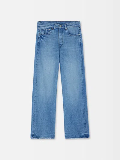 Jacquemus Men's Straight-leg Denim Pants In Bluetabac