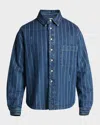 Jacquemus La Chemise Boulanger Blue Stripe Cotton Shirt In Print Blue Stripe