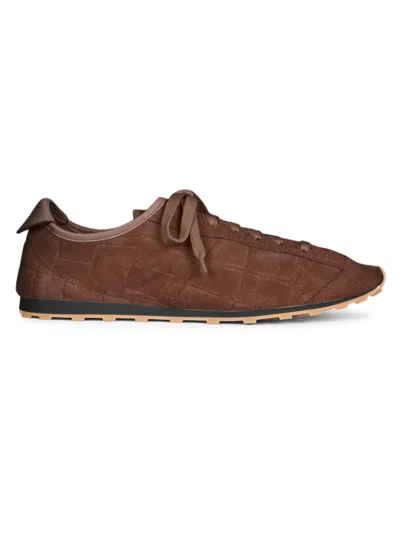Jacquemus Men's Tennis Leather Low-top Shoes In Brown