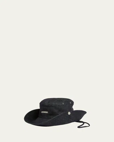 Jacquemus Men's The Artichaut Bucket Hat In Blue
