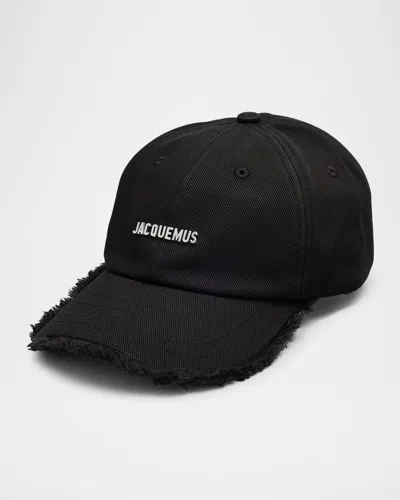 JACQUEMUS MEN'S THE ARTICHAUT FRINGE BASEBALL CAP