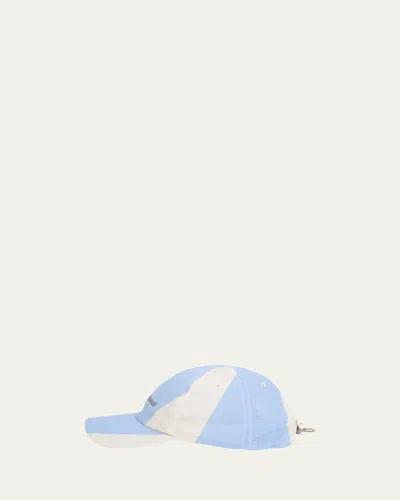 Jacquemus Men's The Casquette Logo Nylon Baseball Cap In Blue