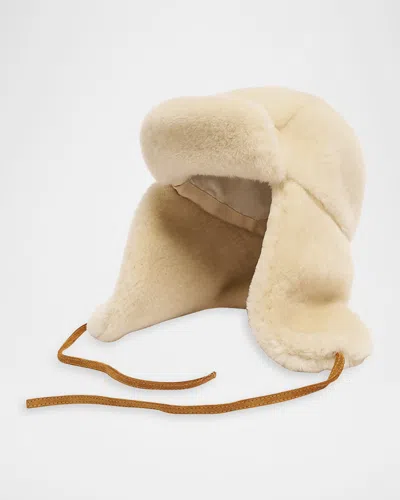 Jacquemus Men's The Chapka Shearling Trapper Hat In Gray