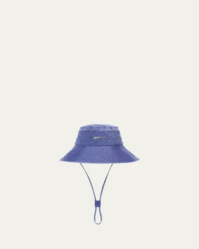 Jacquemus Men's The De-nimes Denim Bucket Hat In Blue
