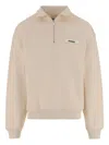 Jacquemus Men The Gros Grain Logo Sweatshirt In Neutral