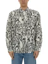 Jacquemus 'la Chemise Simon' White Shirt With All-over Printed Motif In Multicolor