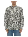 Jacquemus 'la Chemise Simon' White Shirt With All-over Printed Motif In Multicolour