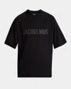 Jacquemus Relaxed Fit Black T-shirt With Tonal Logo In Black